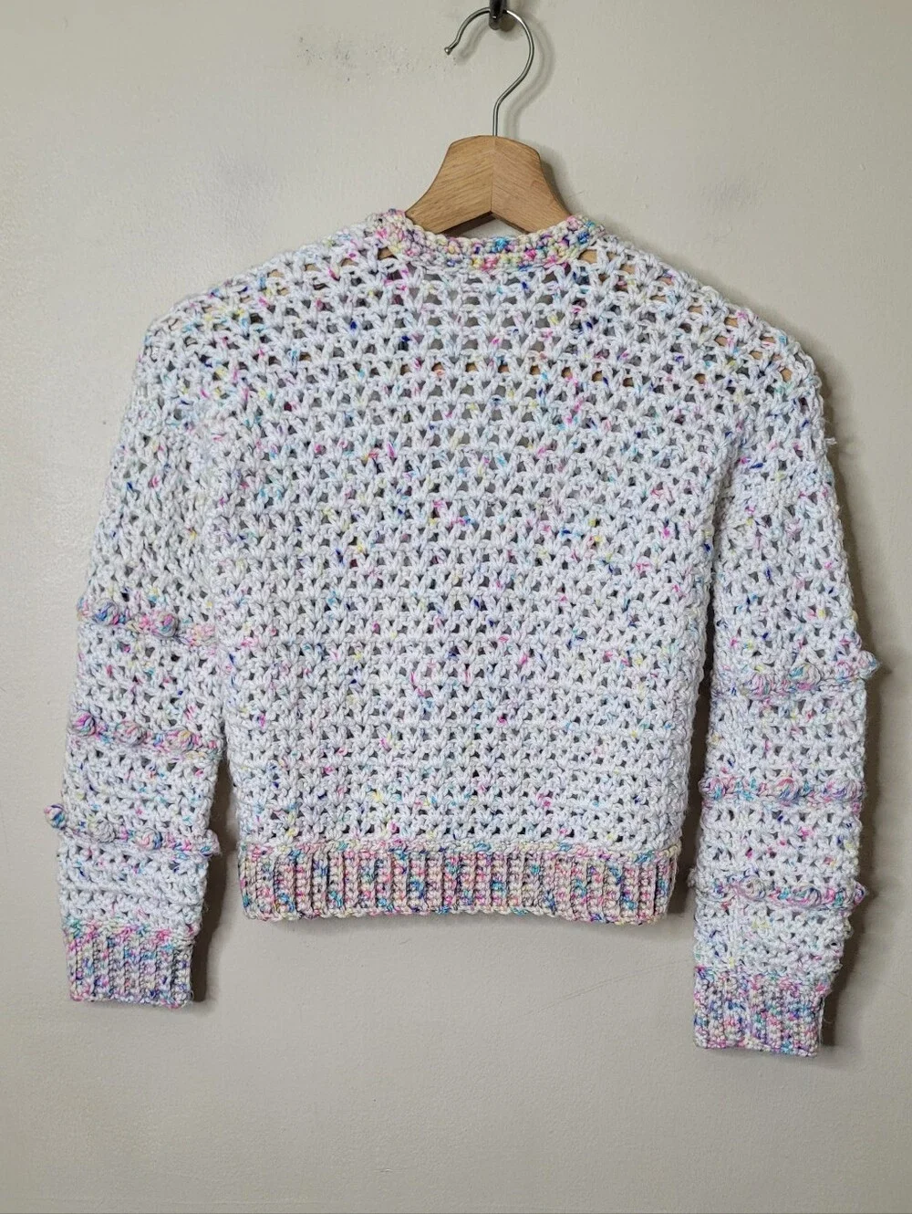 Girls Handmade Crochet Cardigan Sweater